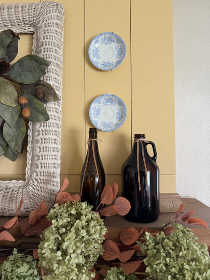 Amber Glass Bottles - sold separately (1 growlers and 1 bottle available)