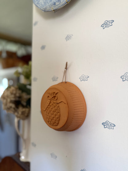 Terra Cotta Pineapple Wall Hanging