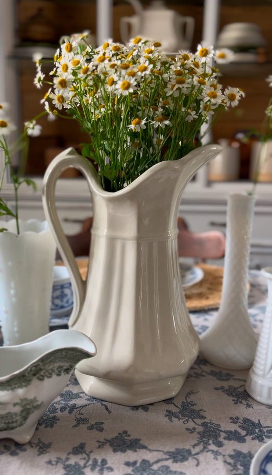 Large White Pitcher