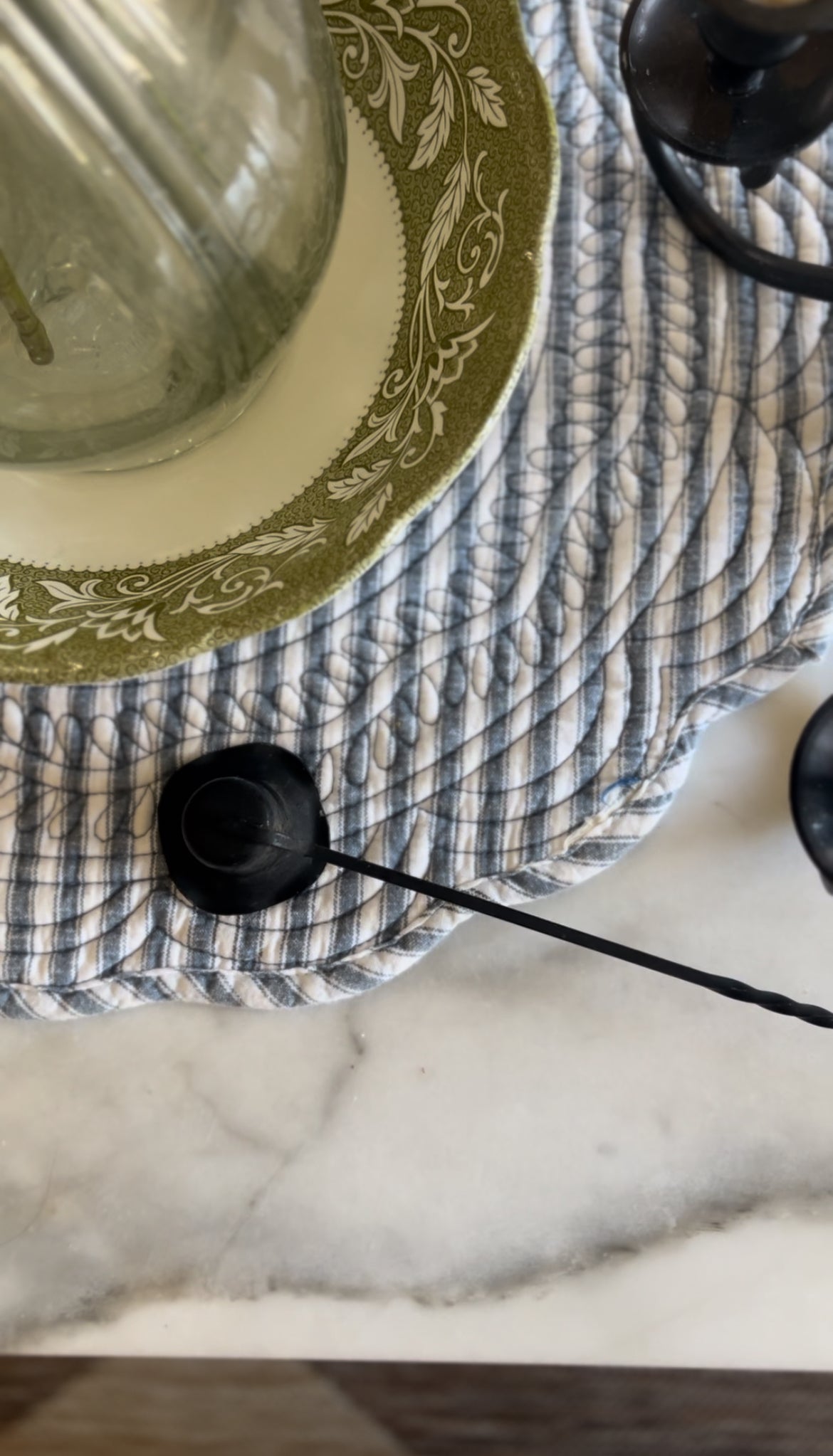 Black Twisted Metal Candle Snuffer
