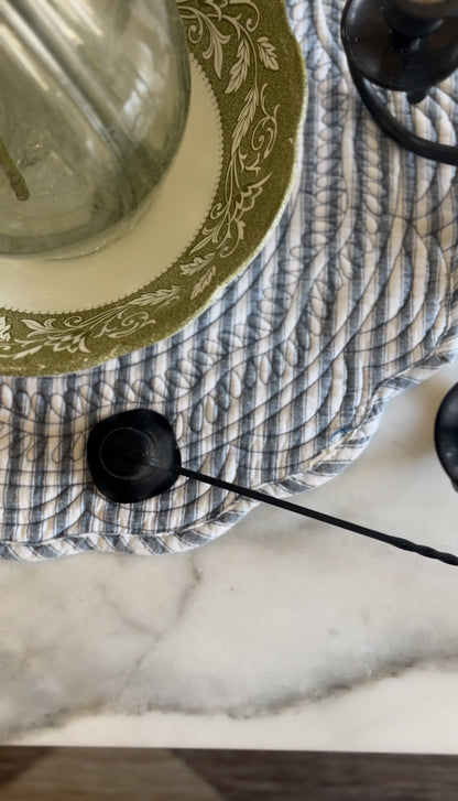 Black Twisted Metal Candle Snuffer