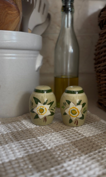 Stangl Pottery Salt and Pepper Shakers in the "Star Flower" Pattern