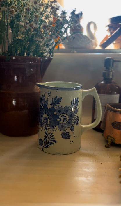 Blue Floral Pitcher