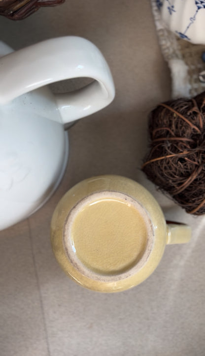 Brown Stoneware Wheat Mug