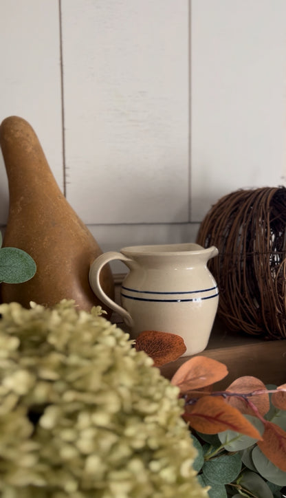 Casey Pottery Striped Stoneware Pitcher