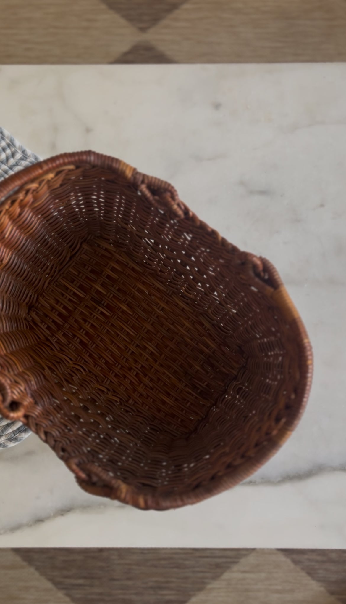Wicker Double Handled Shopping Basket