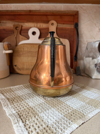 Vintage Copper and Brass Teapot made in Holland