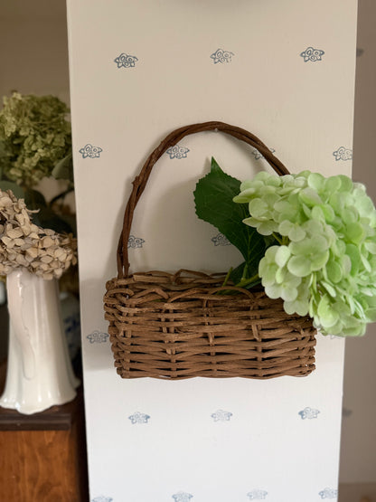 Rustic Woven Stick Wall Basket (flowers not included)