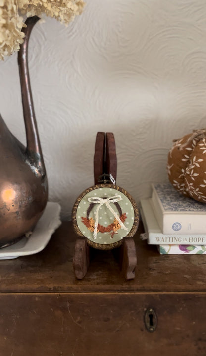Fall Wreath Embroidery Magnet