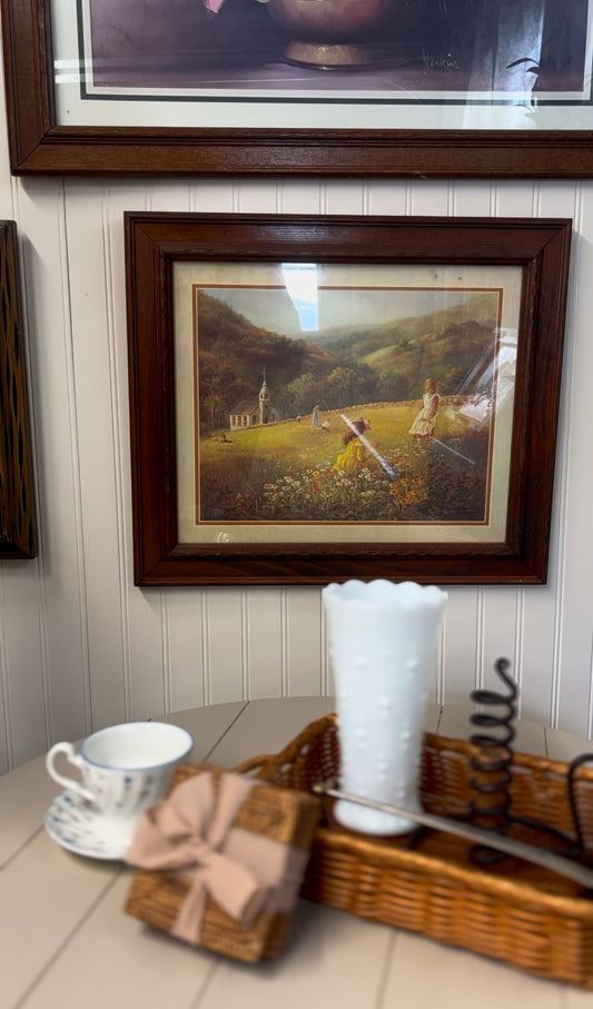 Bettie Felder Thru God’s Grace Framed Matted Print of “Blessed are the Children” in Solid Wood Frame