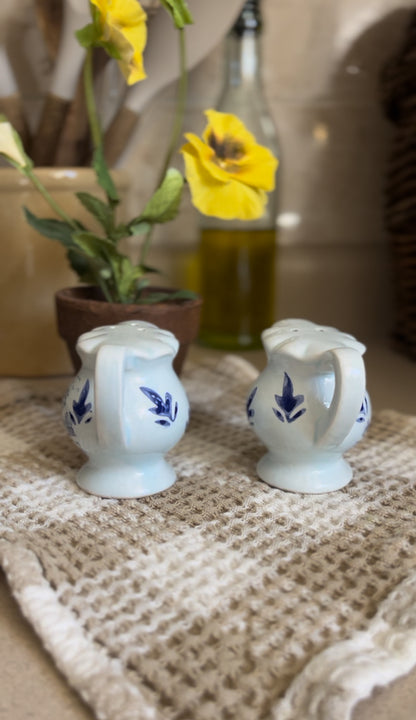 Blue and White Floral Gettysburg PA Salt and Pepper Shakers