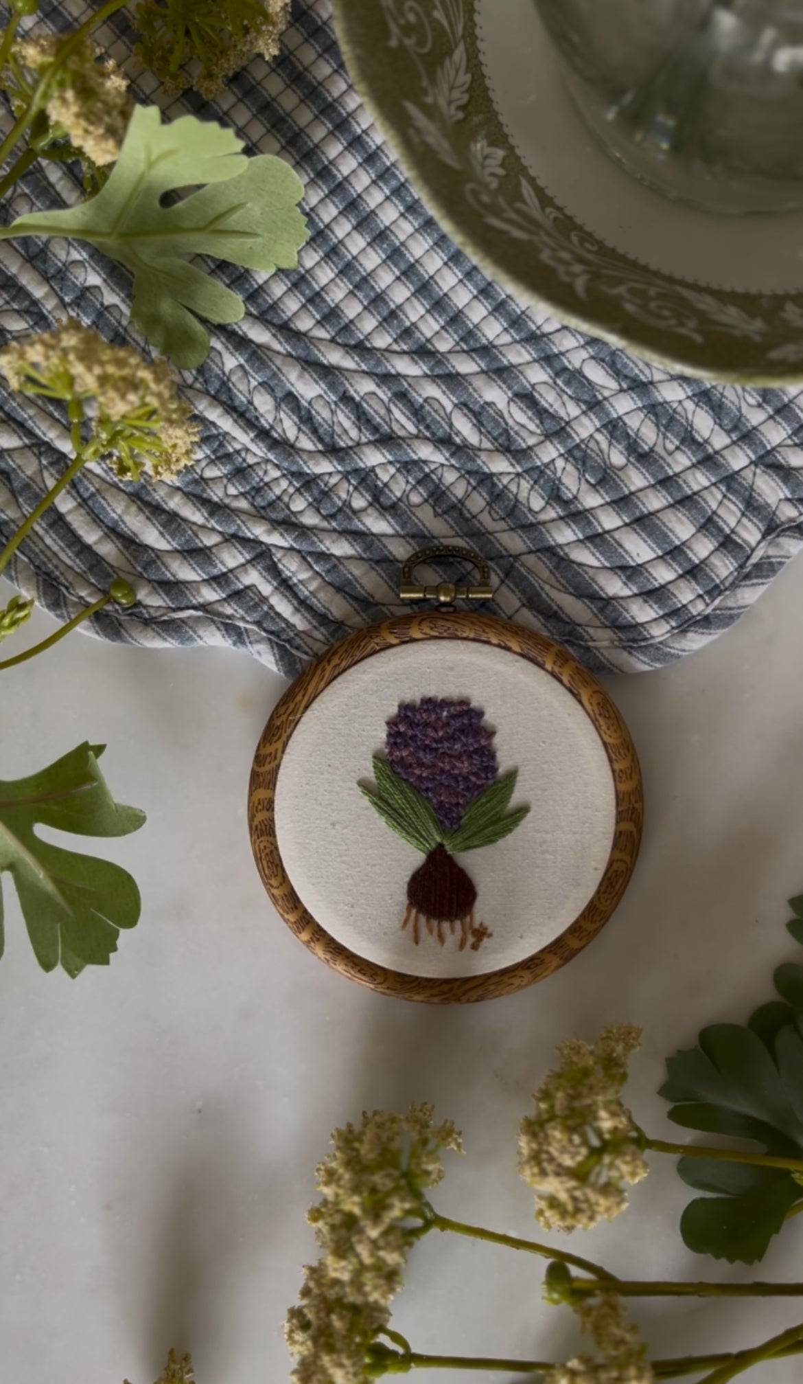 Hyacinth Bulb Embroidery