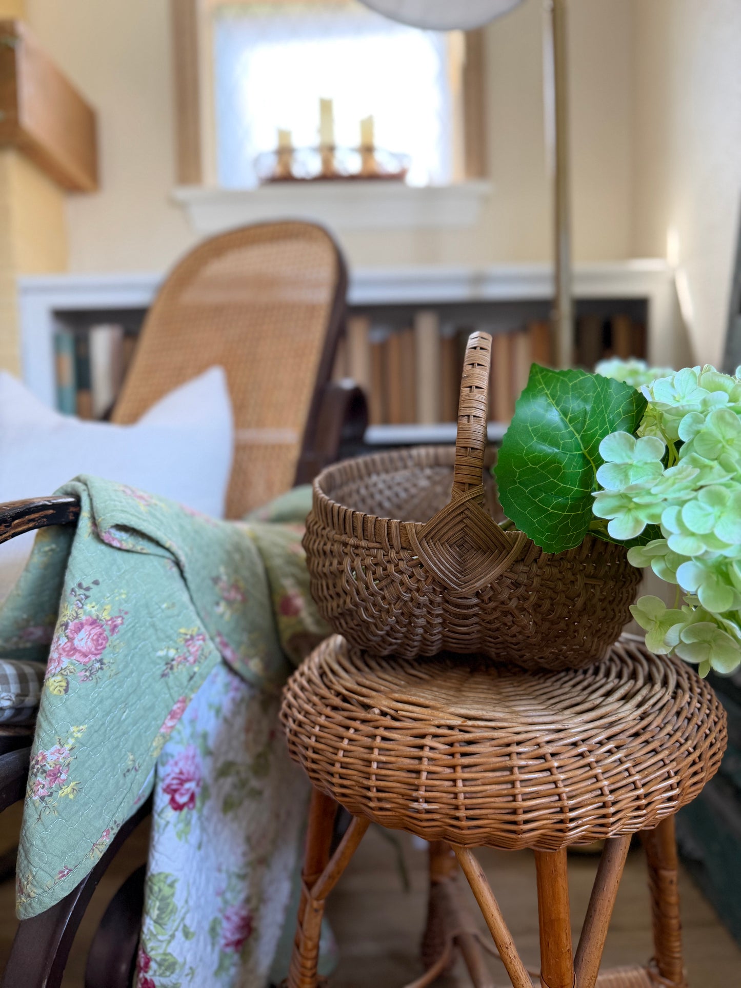 Wicker Buttocks Gathering Basket (flowers not included)