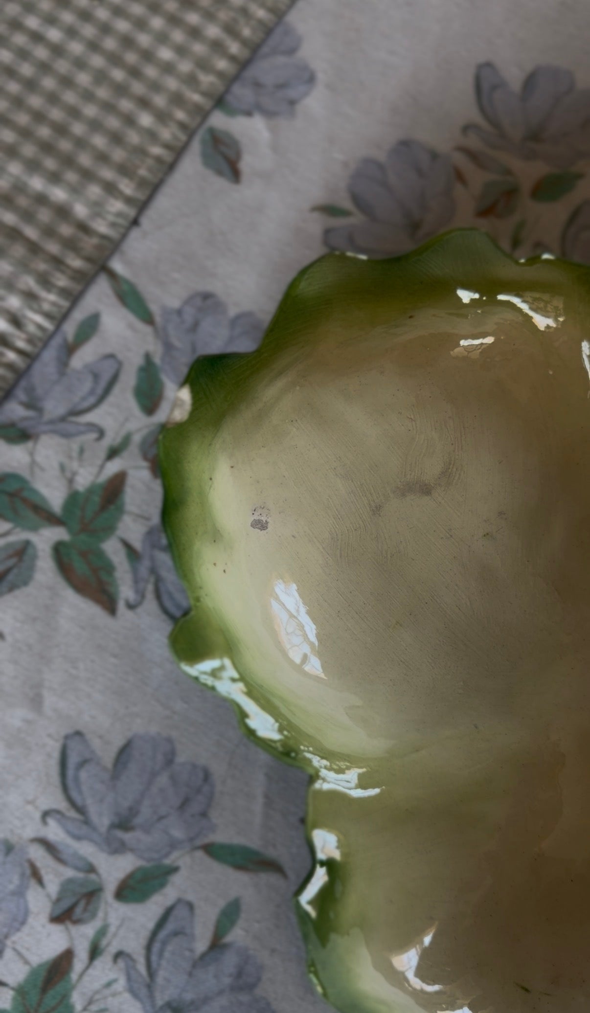 Lettuce Vegetable Divided Serving Plate made in Italy