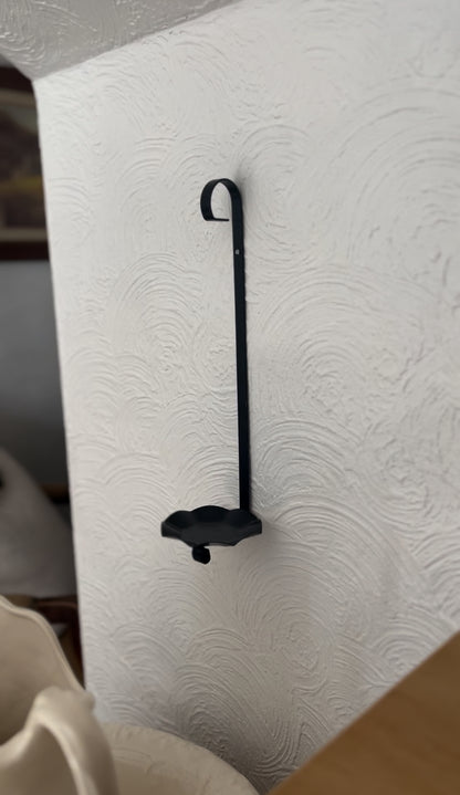 Black Metal Wall Sconce (candle not included)