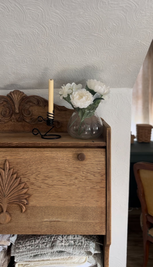 Primitive Turning Candle Holder - Small (2 available) *candle not included