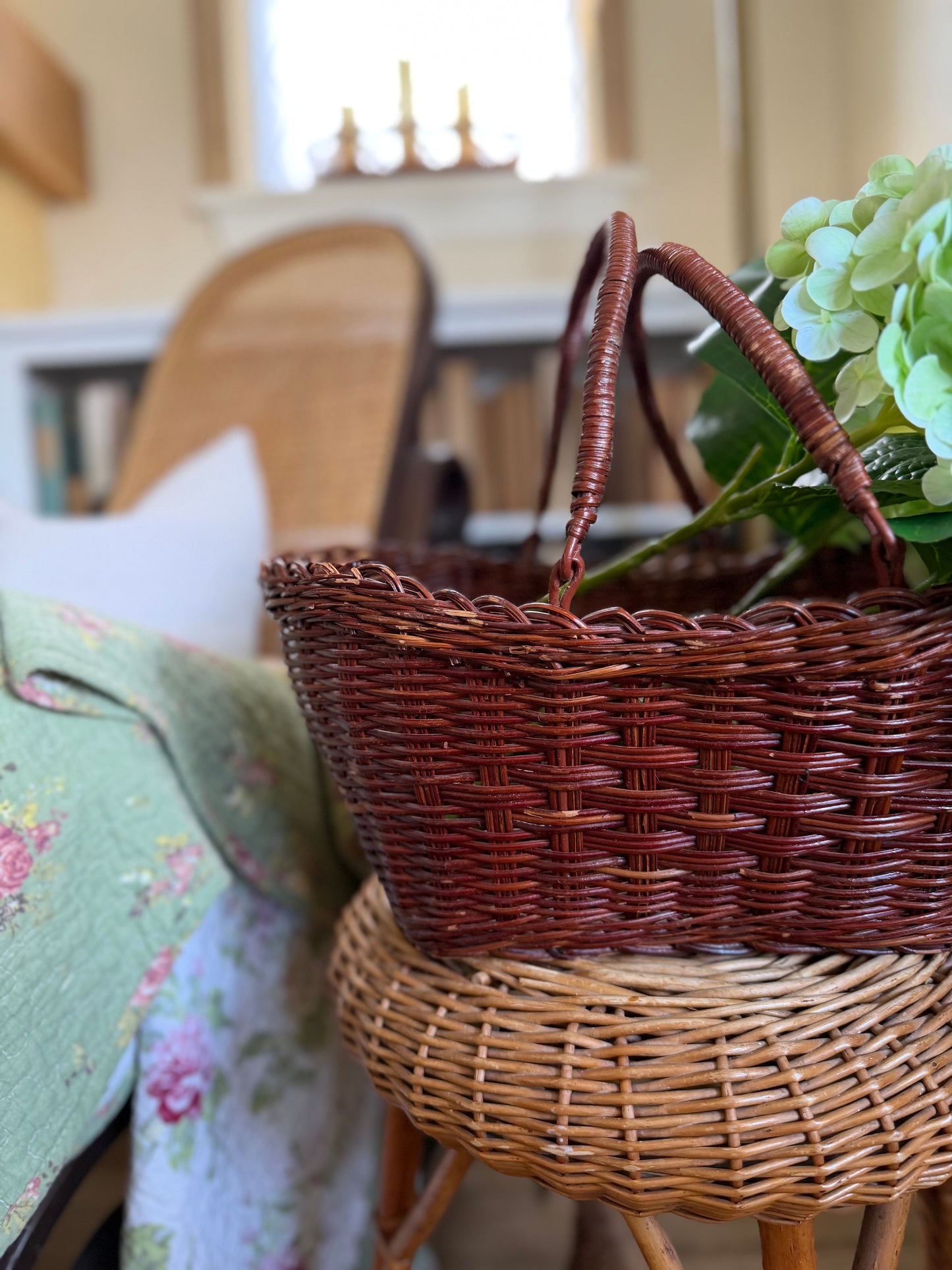 Double Handled Gathering Basket (flowers not included)