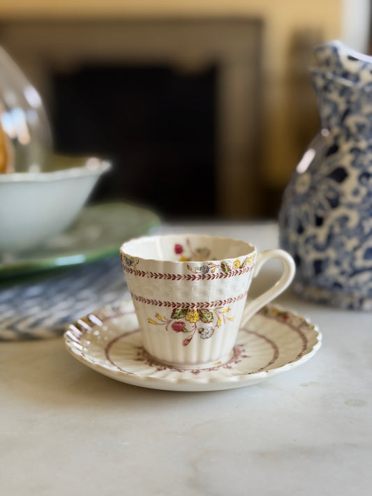 Copeland Spode Cowslip Demitasse Cup and Saucer made in England