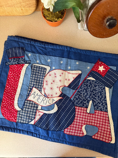 Quilted Americana Placemats Set of 6