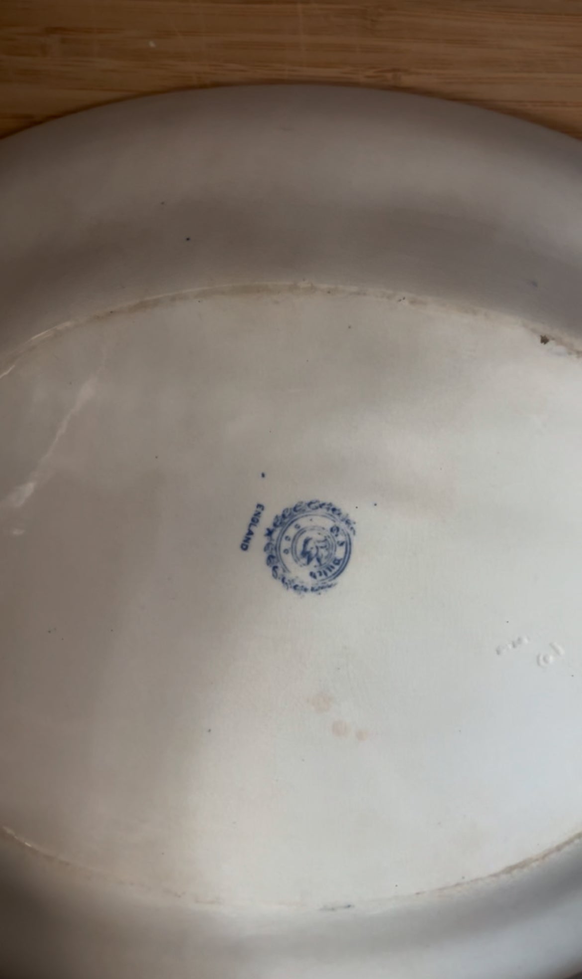 "Old Dutch" Blue and White Transferware Ironstone Platter made in England
