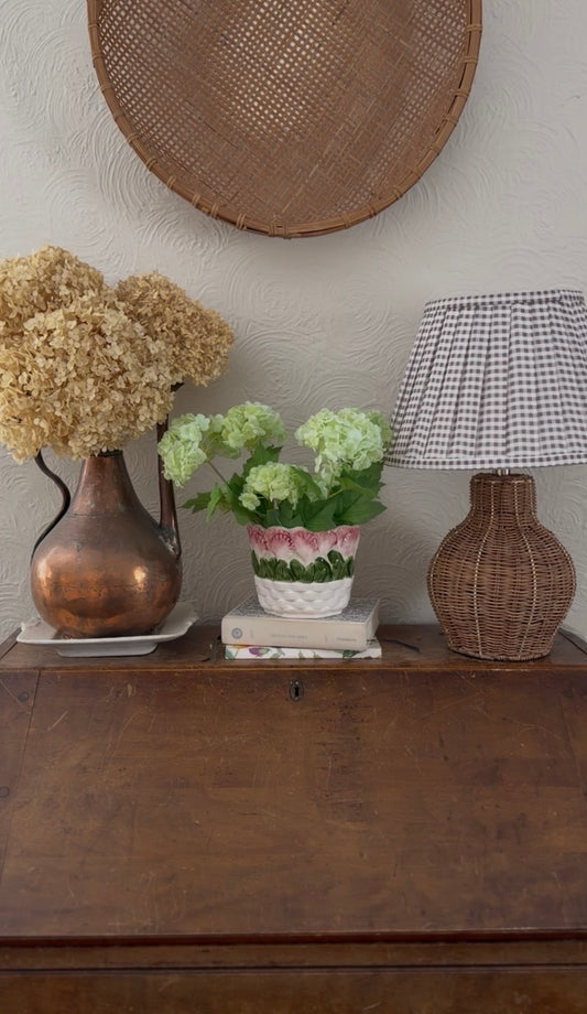 Ceramic Tulip Basket Planter (flowers not included)