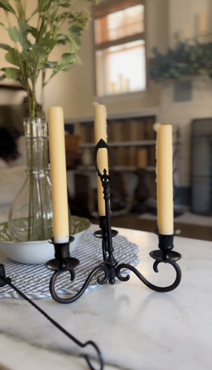 Black Tabletop Candelabra (candles not included)