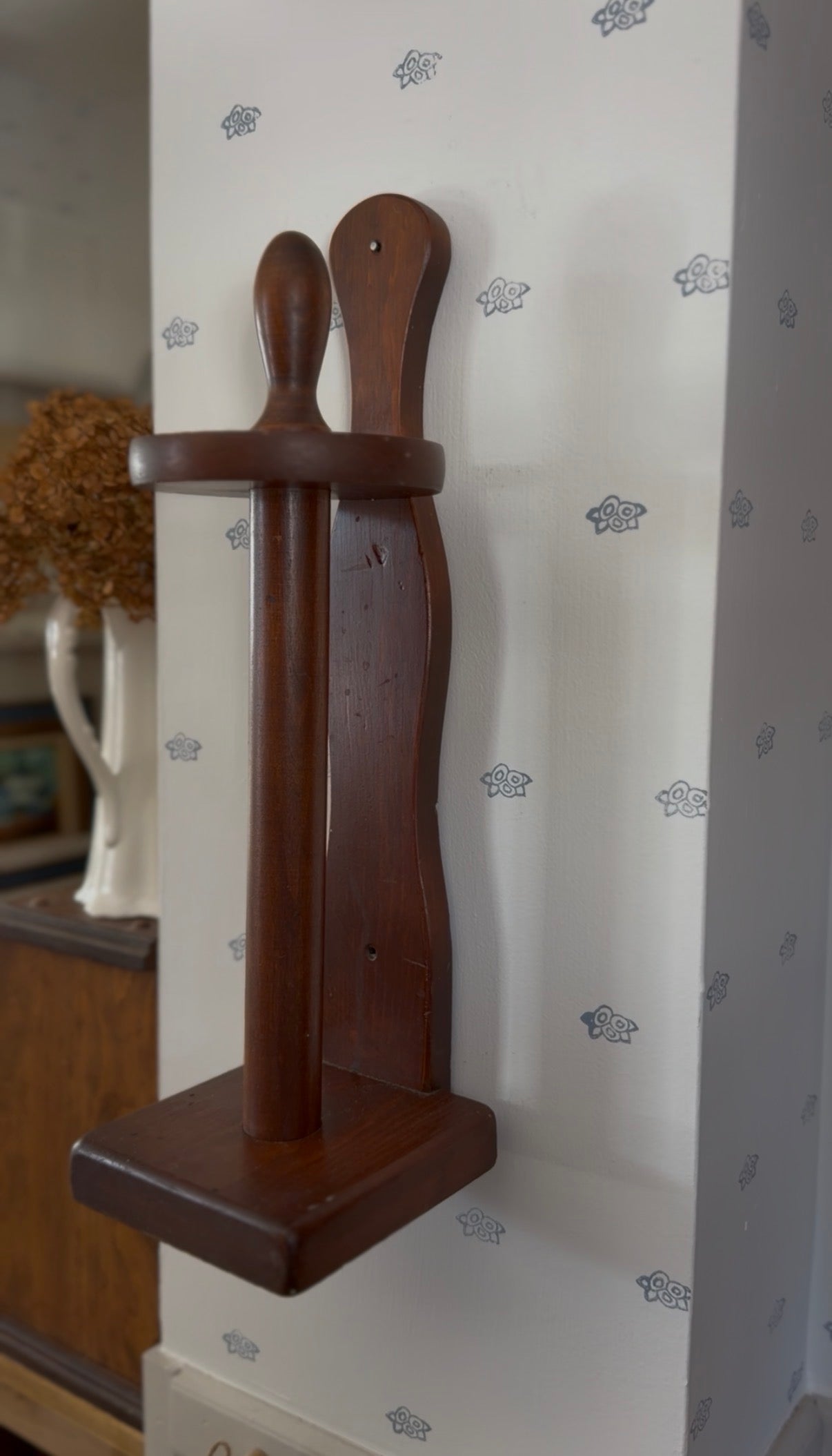 Standing Wooden Paper Towel Holder