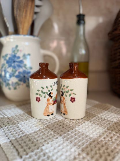 Vintage Ceramic Oil and Vinegar Cruet Jugs