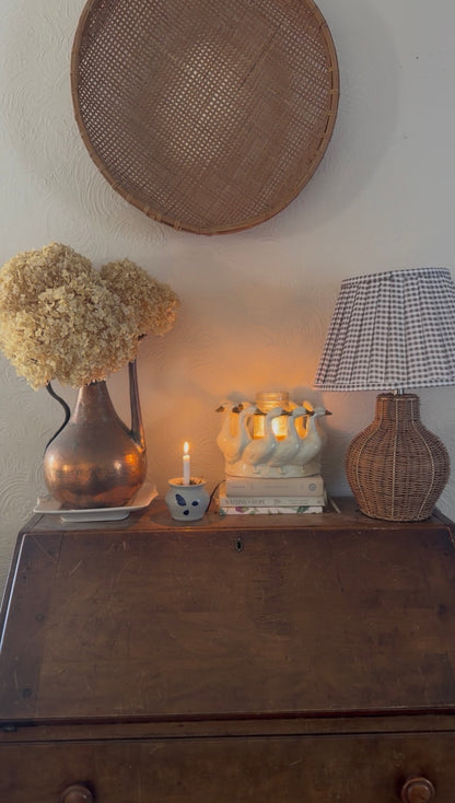 Williamsburg Pottery Vase Turned Moss Candle