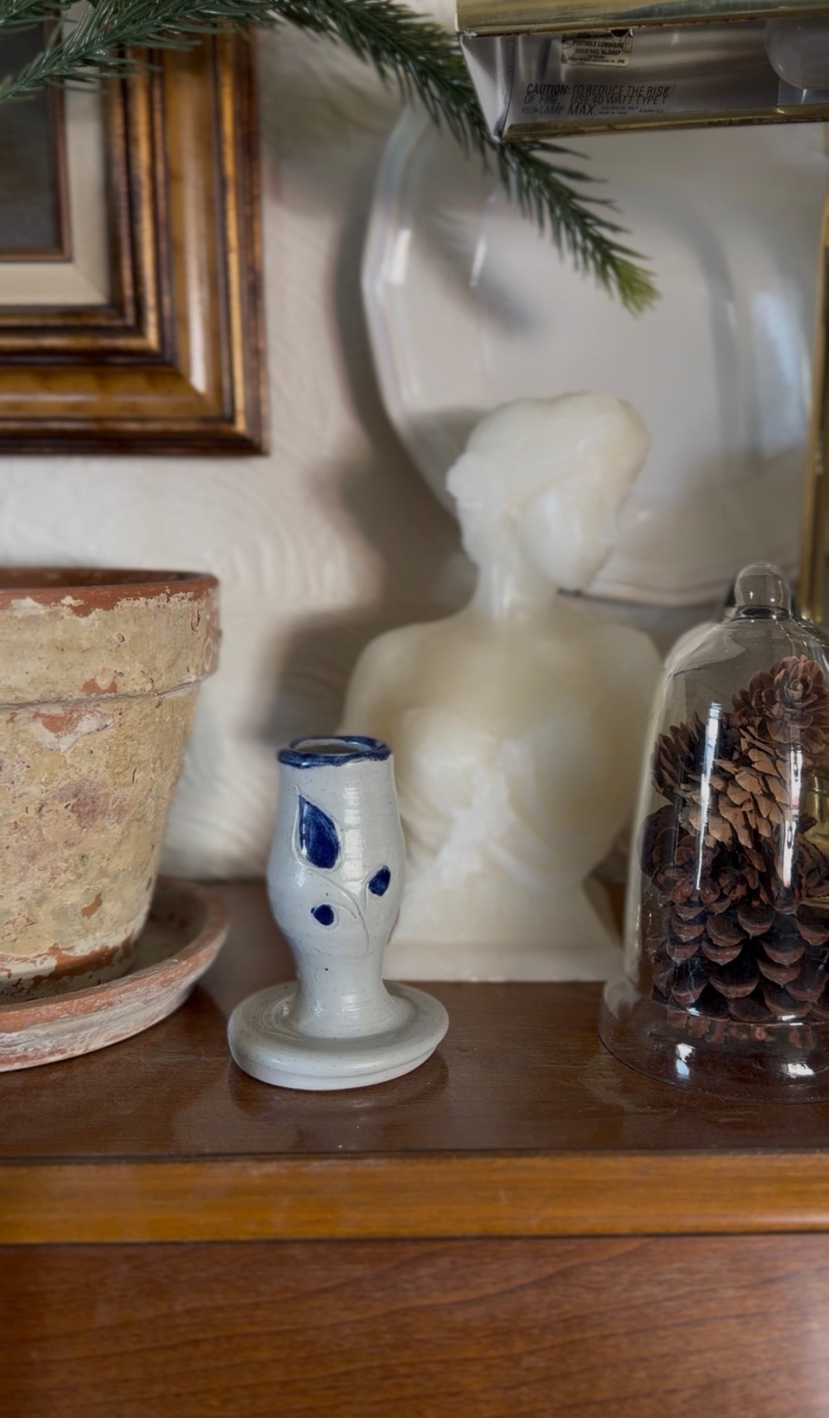 Williamsburg Pottery Candle Holder or Bud Vase