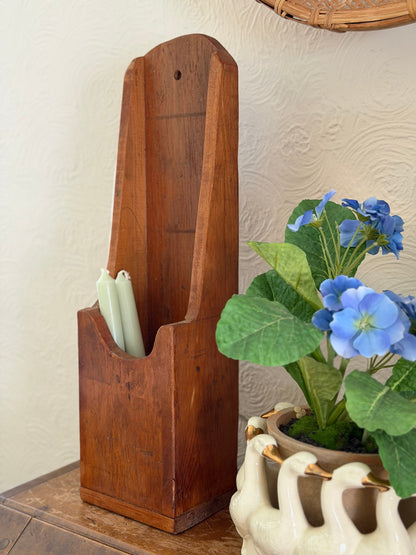 Wooden Candle Box Wall-hanging (flowers and candles not included)