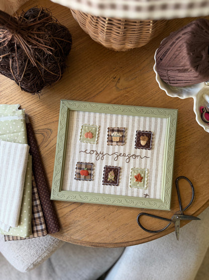 Fall Embroidered Stamps "Cozy Season" Wall Art