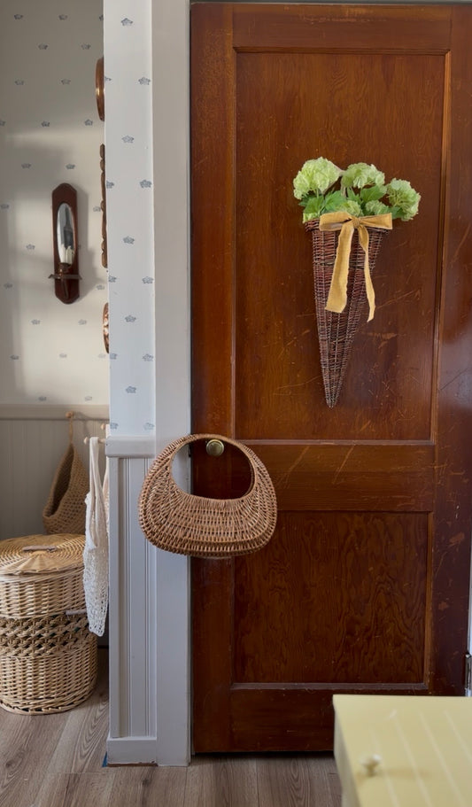 Vintage Wicker Hanging Basket
