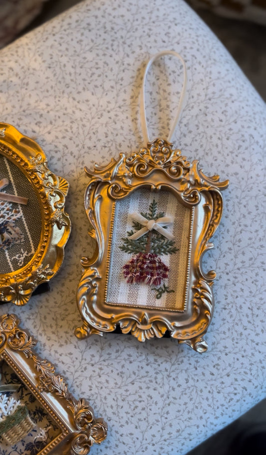 Small Green Tree Embroidery Ornament (*available for pre-order, see IG stories)