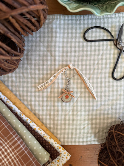 Maple Leaf Embroidery Keychain