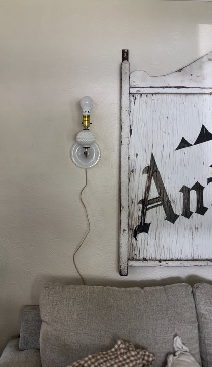 Milk Glass Wall Sconces