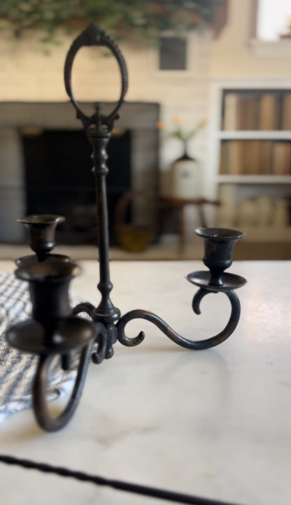 Black Tabletop Candelabra (candles not included)