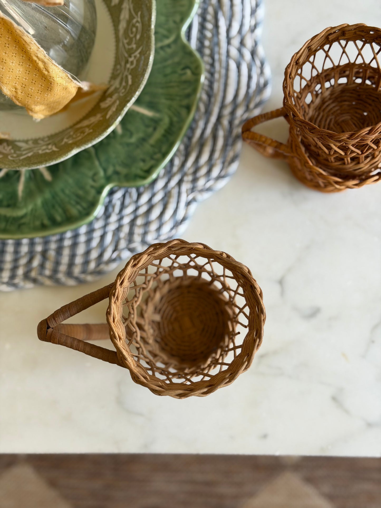 Vintage Wicker Cup Holders (sold separately)