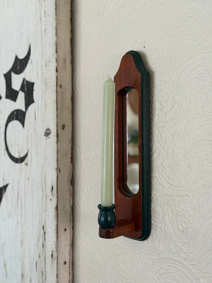 Set of 2 Wooden Sconces (candles included)