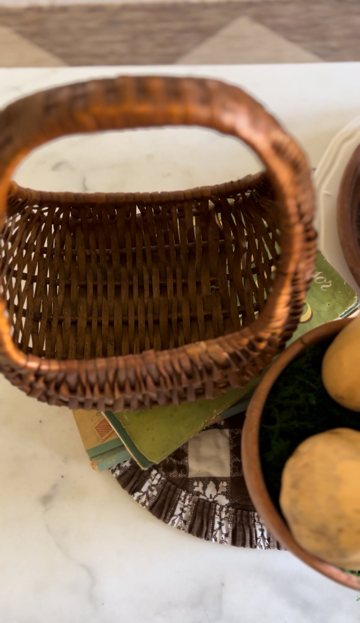 Small Handled Wicker Basket
