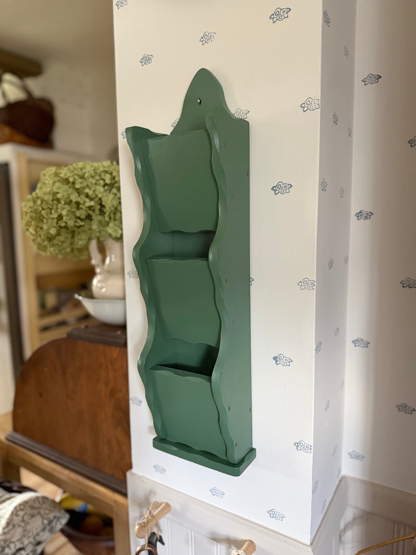 Wooden Wall Mail Organizer