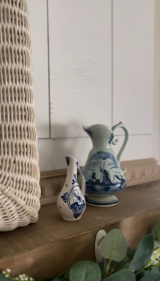 Mini Delft Pitcher Bud Vase