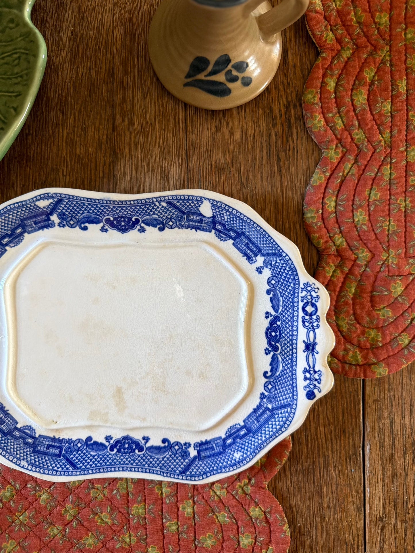 Blue Willow Tray Made in Japan