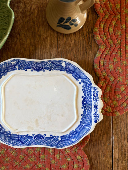 Blue Willow Tray Made in Japan