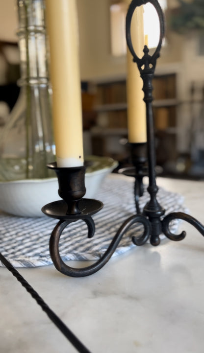 Black Tabletop Candelabra (candles not included)