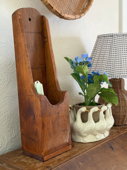 Wooden Candle Box Wall-hanging (flowers and candles not included)