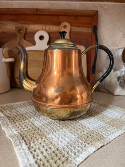 Vintage Copper and Brass Teapot made in Holland