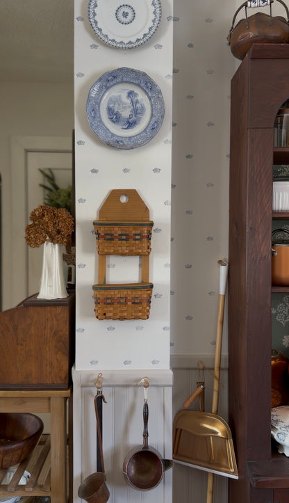 Wall Hanging Double Basket Organizer