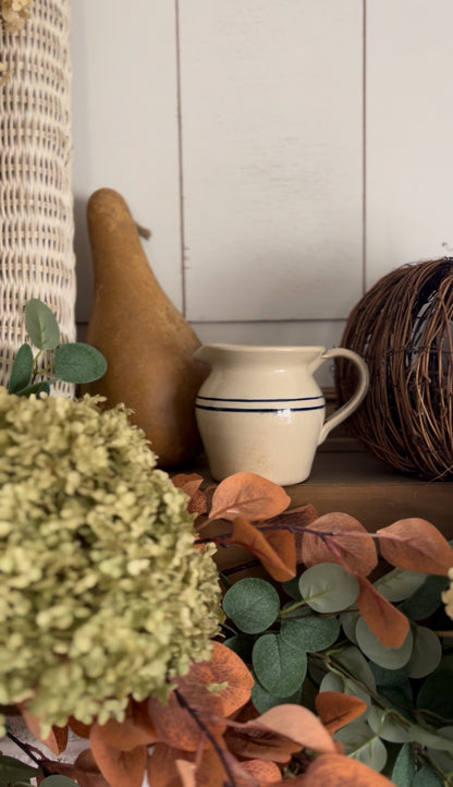 Casey Pottery Striped Stoneware Pitcher