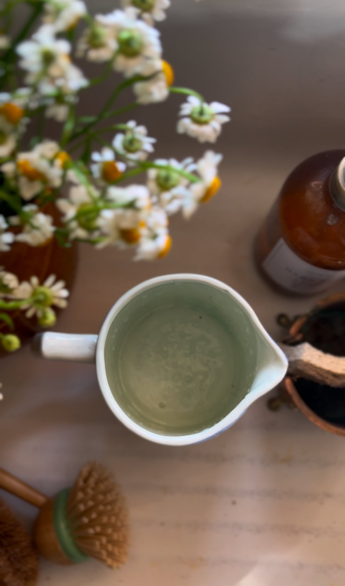 Blue Floral Pitcher